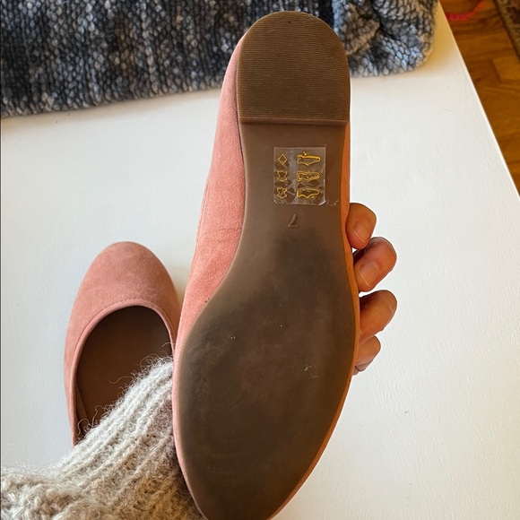 Madewell Coral Suede Ballet Flats 7 - Picture 10 of 10